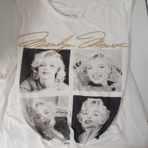 Marilyn Monroe No Sleeve White Top